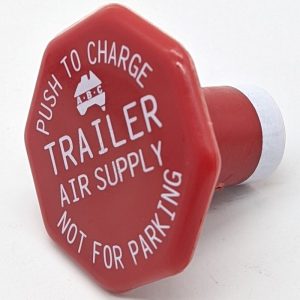 BUTTON OCTAGONAL RED