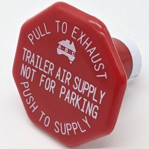 BUTTON OCTAGONAL RED